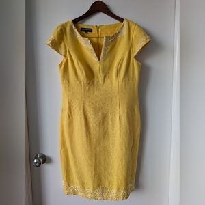 Embellished Yellow Dress Jones New York Sz 12